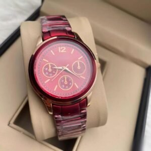 Beautiful Metal Analog Women Watch - Red