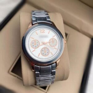Beautiful Metal Analog Women Watch - White