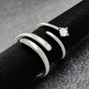 Latest Silver Plated Couple Ring