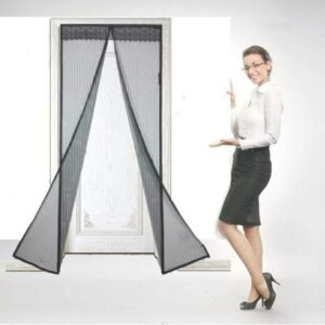 Door Curtain-Mesh Screen Net Home Magnetic Foldable Anti Mosquito Door Curtains (Pack of 2)