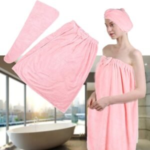 Women's Quick-Drying Absorbent Towel with Hair-Drying Cap Set