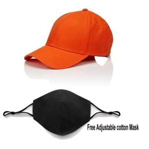 Plain Printed Unisex Cap - Orange (KK-2263535)