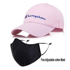 Plain Printed Unisex Cap - Pink (KK-2263531)