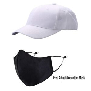 Plain Printed Unisex Cap - White (KK-2263539)