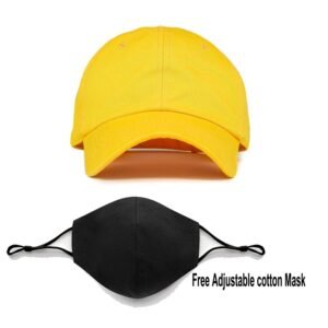 Plain Printed Unisex Cap - Yellow (KK-2263540)