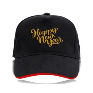 Plain Unisex Happy New Year Cap - Black (KK-2263477)