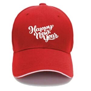 Plain Unisex Happy New Year Cap - Red (KK-2263479)
