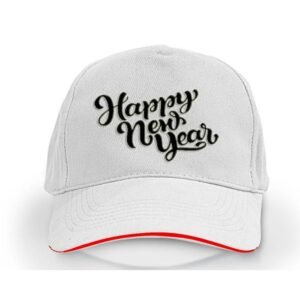 Plain Unisex Happy New Year Cap - White (KK-2263478)