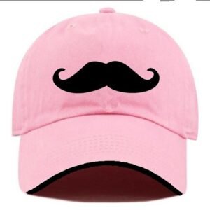 Plain Unisex Moustache Cap - Pink (KK-2263503)