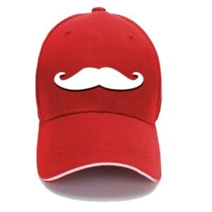 Plain Unisex Moustache Cap - Red (KK-2263504)