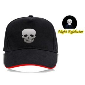 Trendy Night Reflector Skull Cap - Black (KK-2263436)