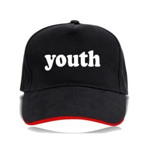 Plain Youth Unisex Cap - Black (KK-2263763)