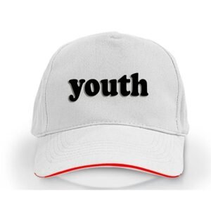 Plain Youth Unisex Cap - White (KK-2263766)
