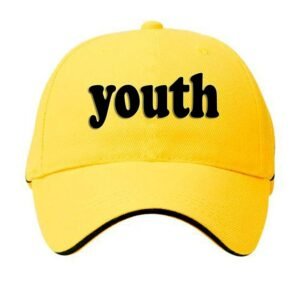 Plain Youth Unisex Cap - Yellow (KK-2263767)