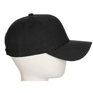 Plain Cotton Baseball Cap - Black (KK-2353293)