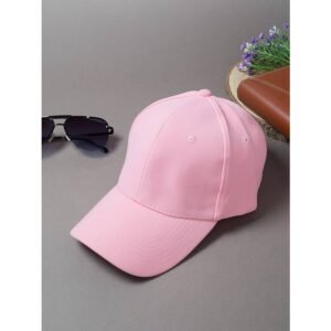 Plain Cotton Baseball Cap - Pink (KK-2353298)