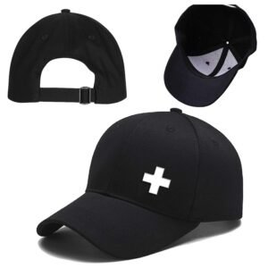 Classic Plain Printed Unisex Cap - Black (KK-2263556)