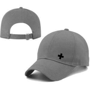 Classic Plain Printed Unisex Cap - Grey (KK-2263559)