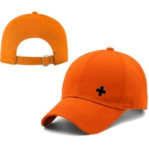 Classic Plain Printed Unisex Cap - Orange (KK-2263560)