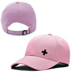 Classic Plain Printed Unisex Cap - Pink (KK-2263561)