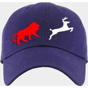 Classy Printed Cotton Cap - Navy Blue (KK-2215810)