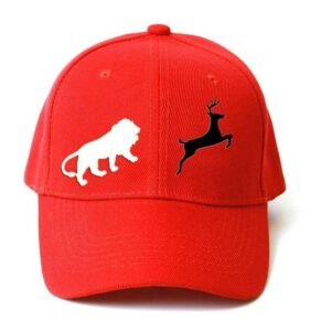 Classy Printed Cotton Cap - Red (KK-2215811)