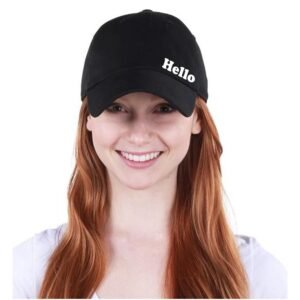 Classy Plain Printed Unisex Cap - Black (KK-2263427)