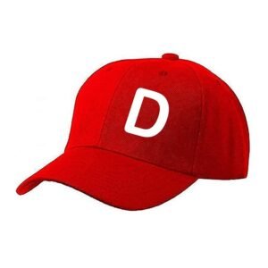 Unisex Plain D Printed Cotton Cap - Red (KK-2216589)