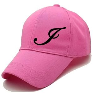 Unisex Plain I Printed Cotton Cap - Pink (KK-2215767)