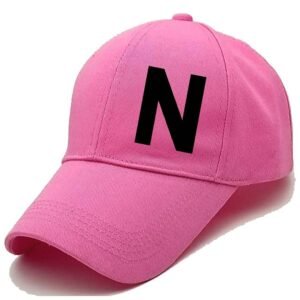 Unisex Plain N Printed Cotton Cap - Pink (KK-2215769)
