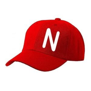 Unisex Plain N Printed Cotton Cap - Red (KK-2217166)