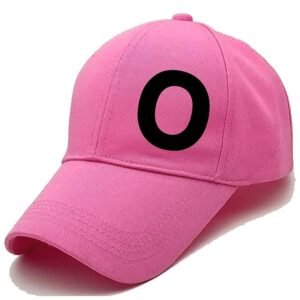 Unisex Plain O Printed Cotton Cap - Pink (KK-2215772)