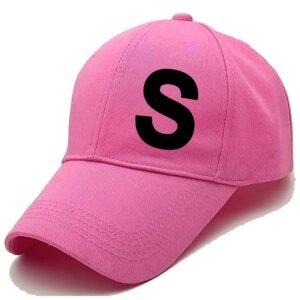 Unisex Plain S Printed Cotton Cap - Pink (KK-2215782)