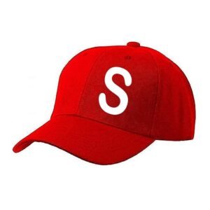 Unisex Plain S Printed Cotton Cap - Red (KK-2217167)